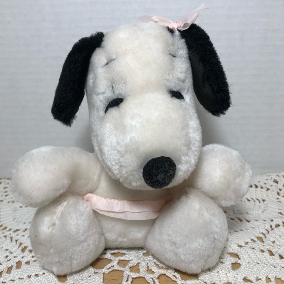 Vintage Peanuts Snoopy’s Sister Belle Puppy Dog Stuffed Animal Plush 6” Soft Toy - Picture 1 of 10